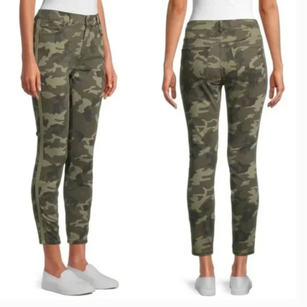 NWOT DL1961 Farrow High Rise Skinny Jeans Camo Green Fernhill Size 26